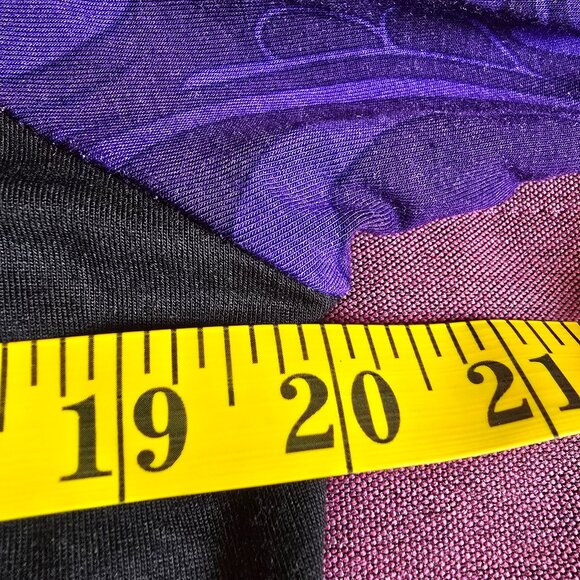 Babs Vancouver - Boutique Tunic in Purple Circles & Swirls, Inset Black - Picture 8 of 9